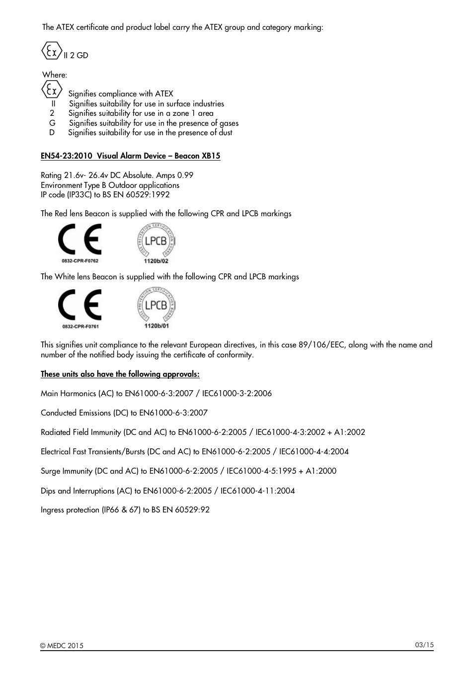 MEDC XB15 User Manual | Page 7 / 32
