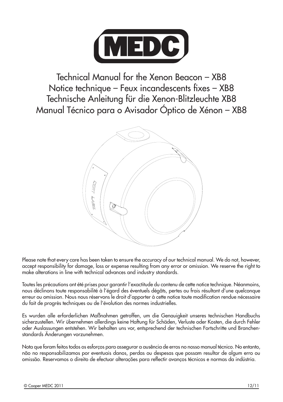 MEDC XB8 User Manual | 20 pages