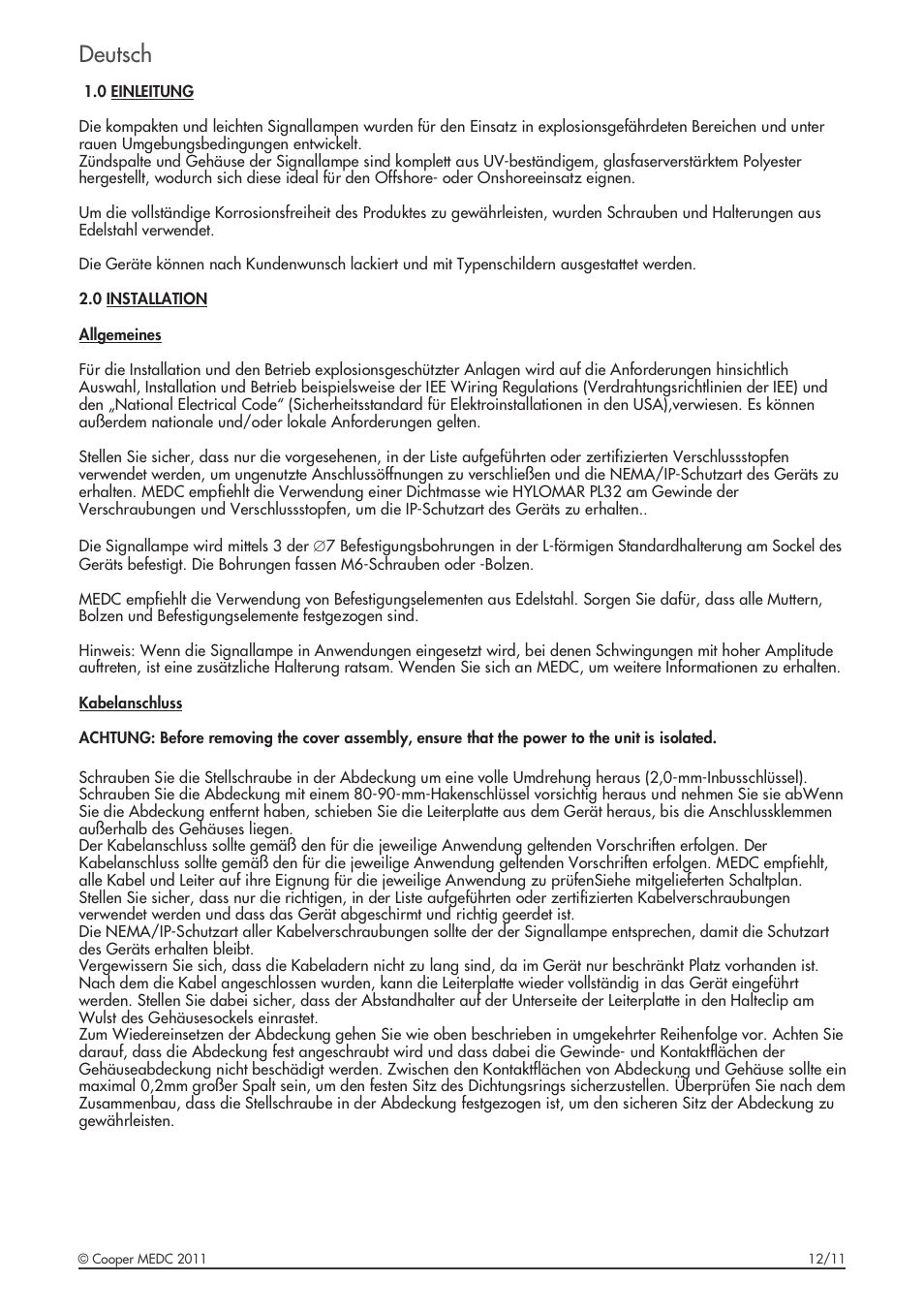 Deutsch | MEDC XB9 User Manual | Page 9 / 16