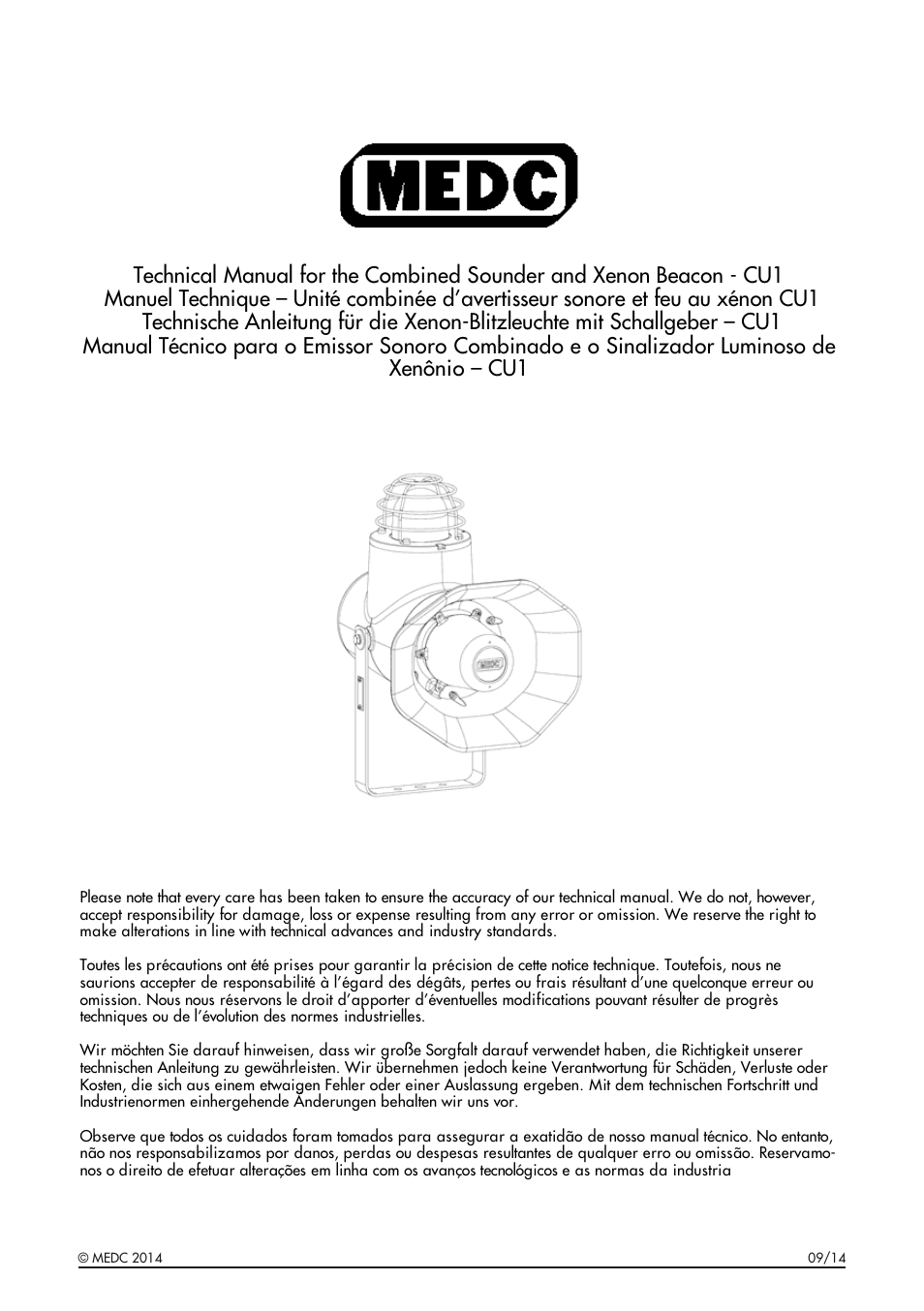MEDC CU1 User Manual | 36 pages
