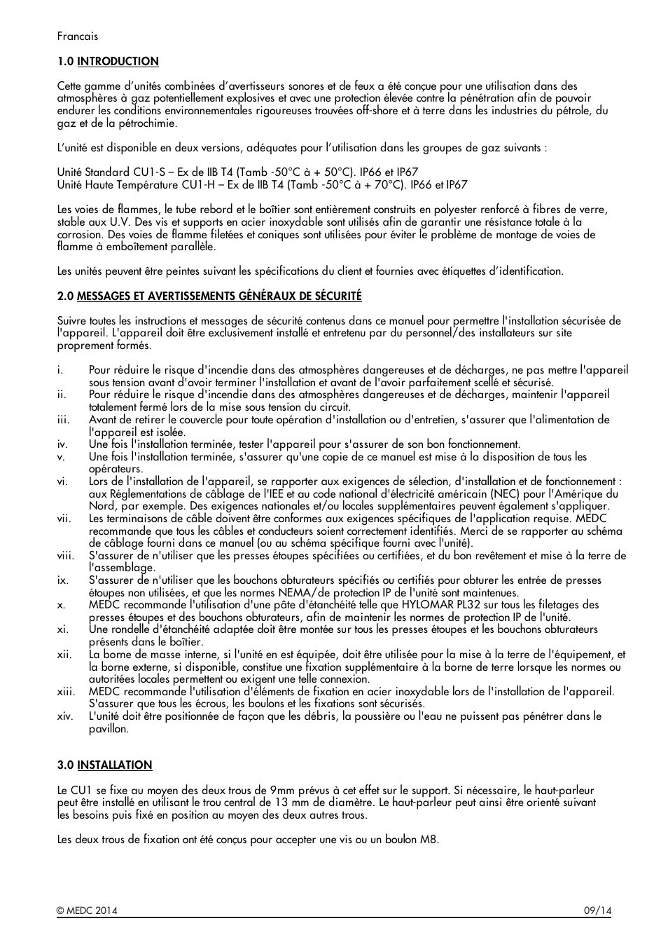 MEDC CU1 User Manual | Page 11 / 36