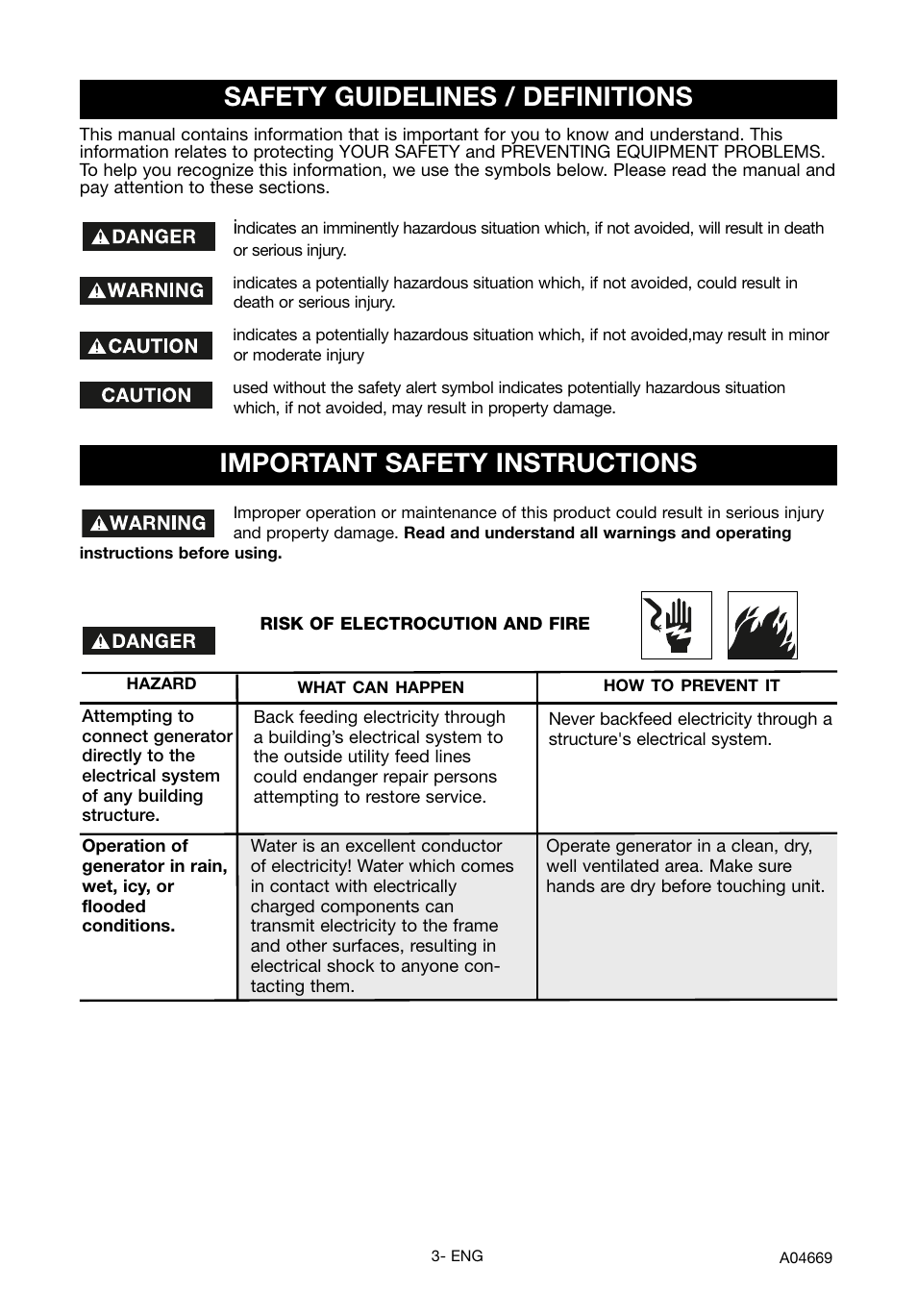 DeVillbiss Air Power Company PowerBack GM1000 User Manual | Page 3 / 72