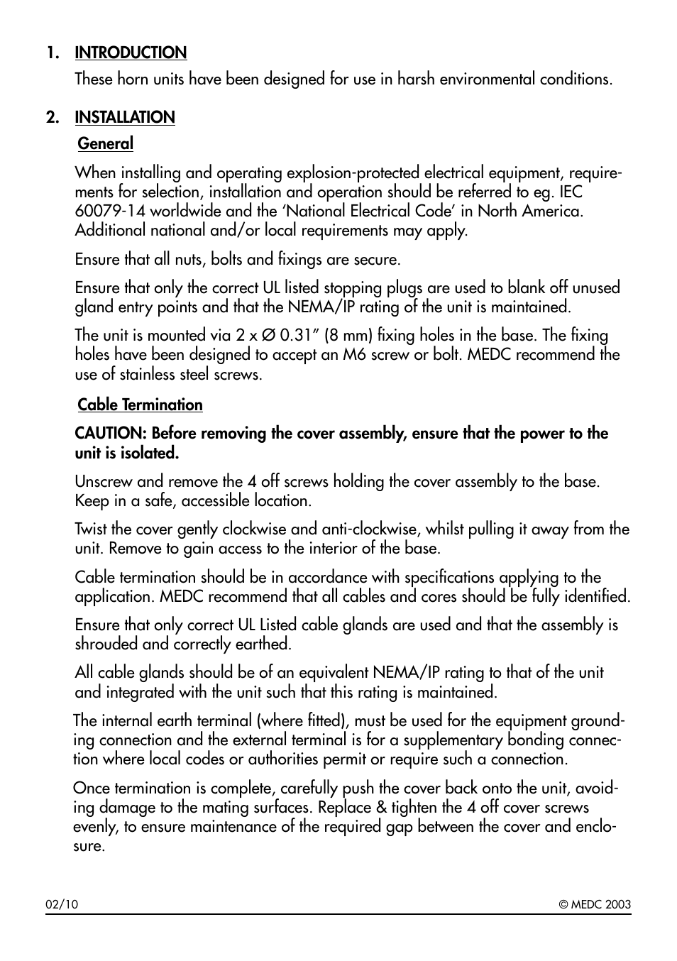 MEDC PAS1 User Manual | Page 2 / 8