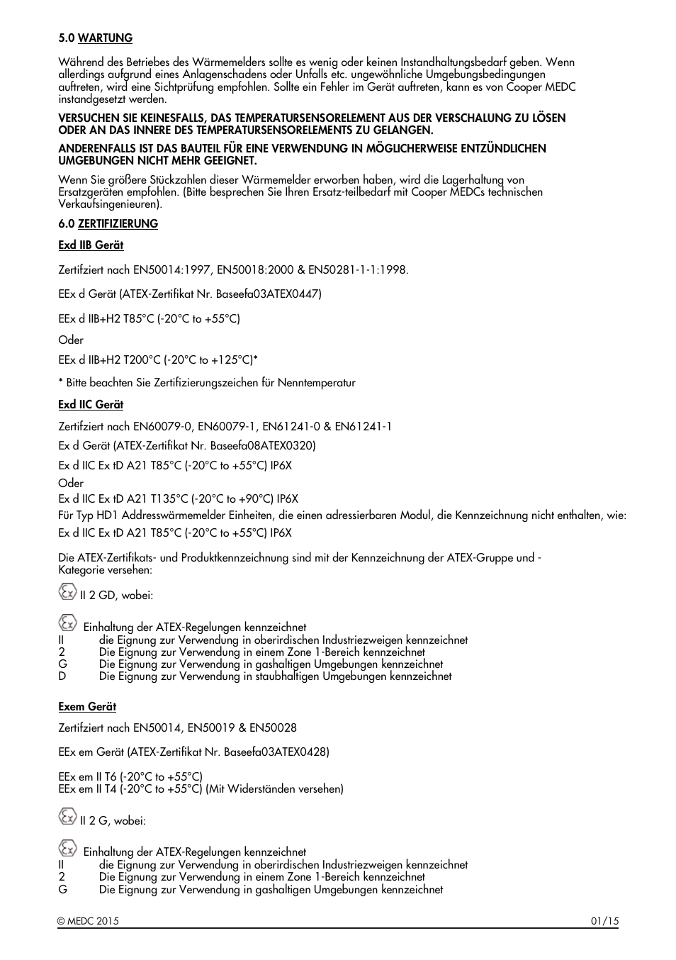MEDC HD1 Range User Manual | Page 13 / 24