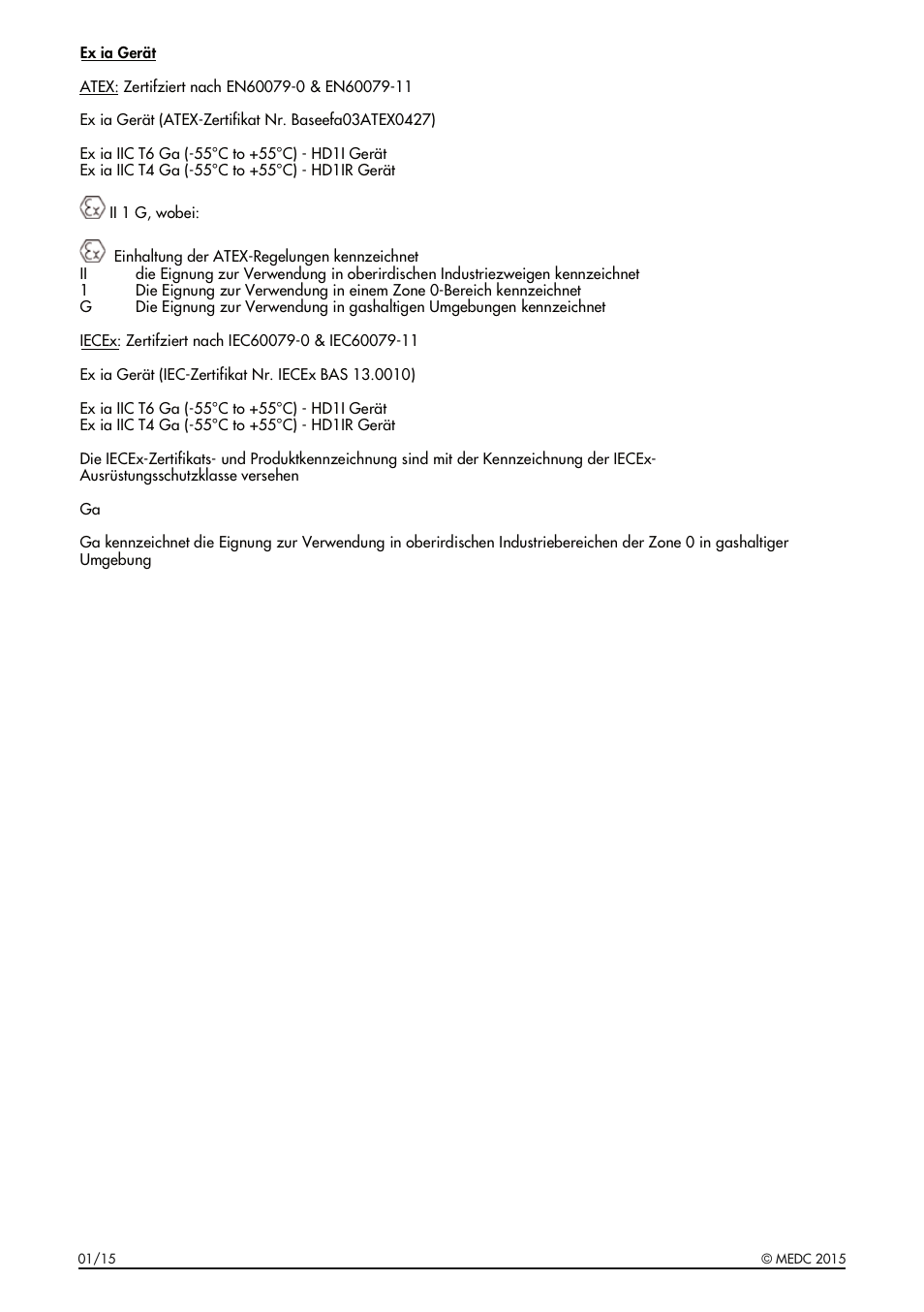 MEDC HD1 Range User Manual | Page 14 / 24