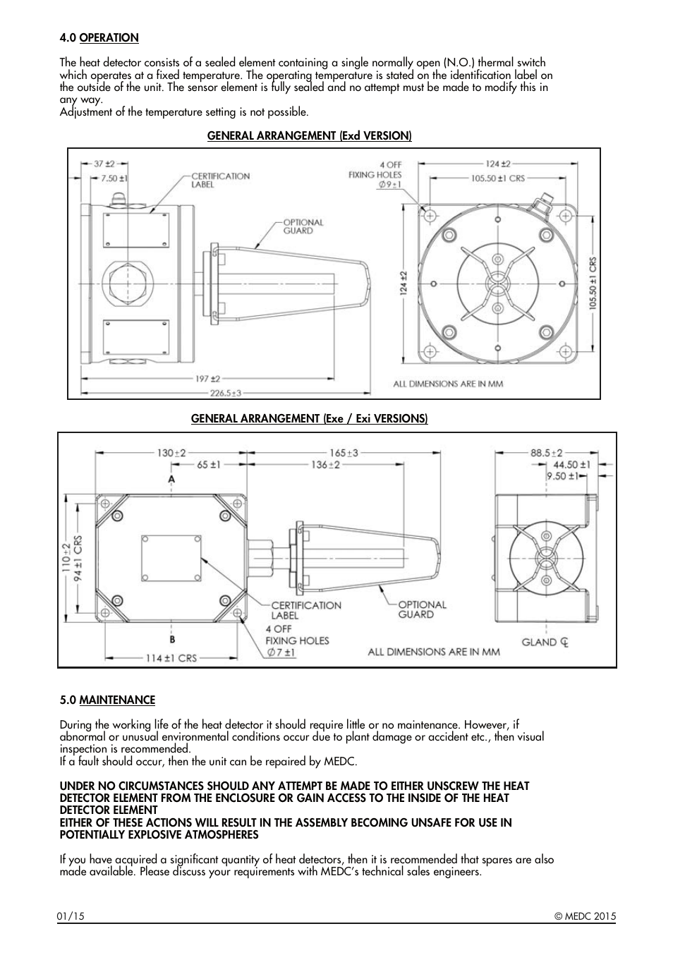 MEDC HD1 Range User Manual | Page 4 / 24