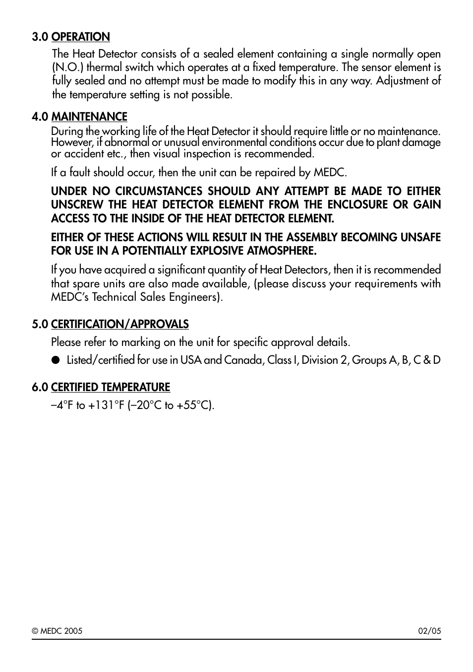 MEDC HD1 Range User Manual | Page 3 / 4