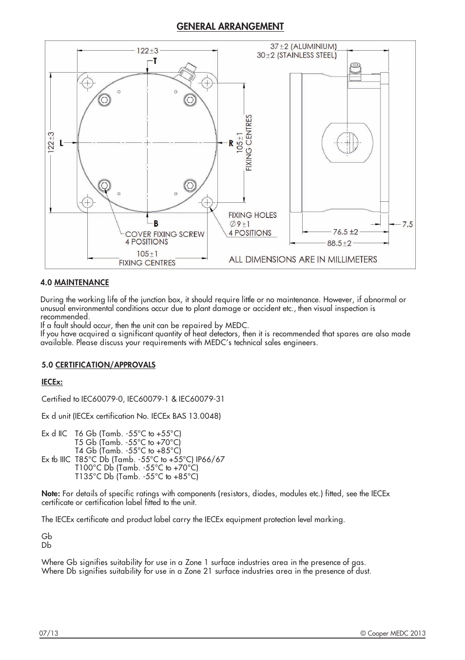 General arrangement | MEDC SM87JB User Manual | Page 4 / 16