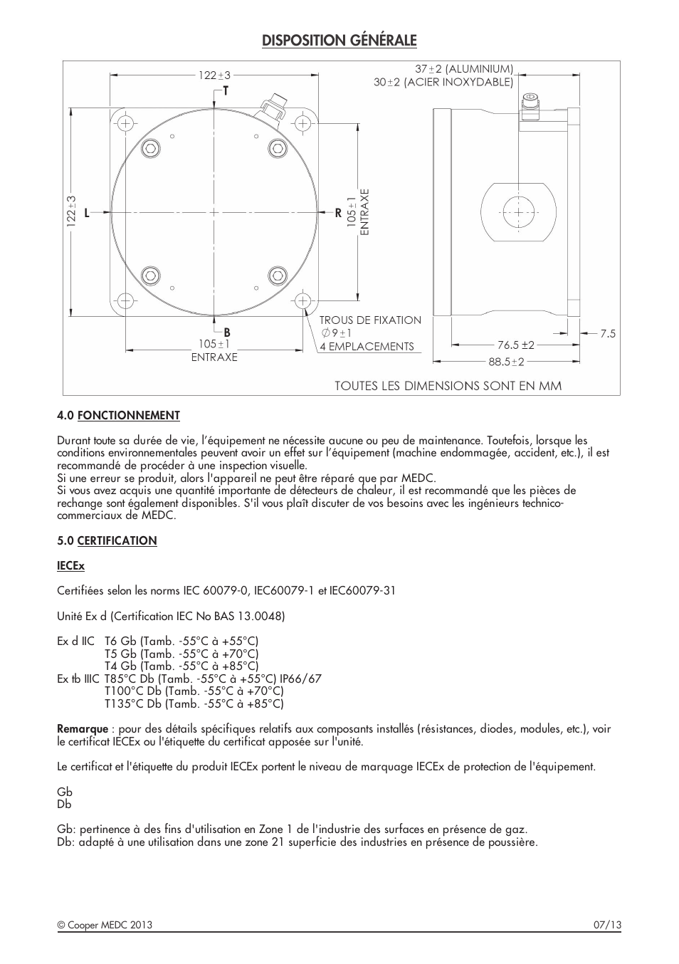Disposition générale | MEDC SM87JB User Manual | Page 7 / 16