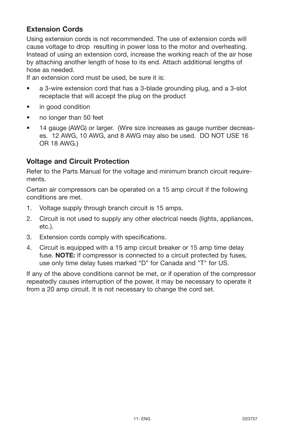 DeVillbiss Air Power Company D23757 User Manual | Page 11 / 20