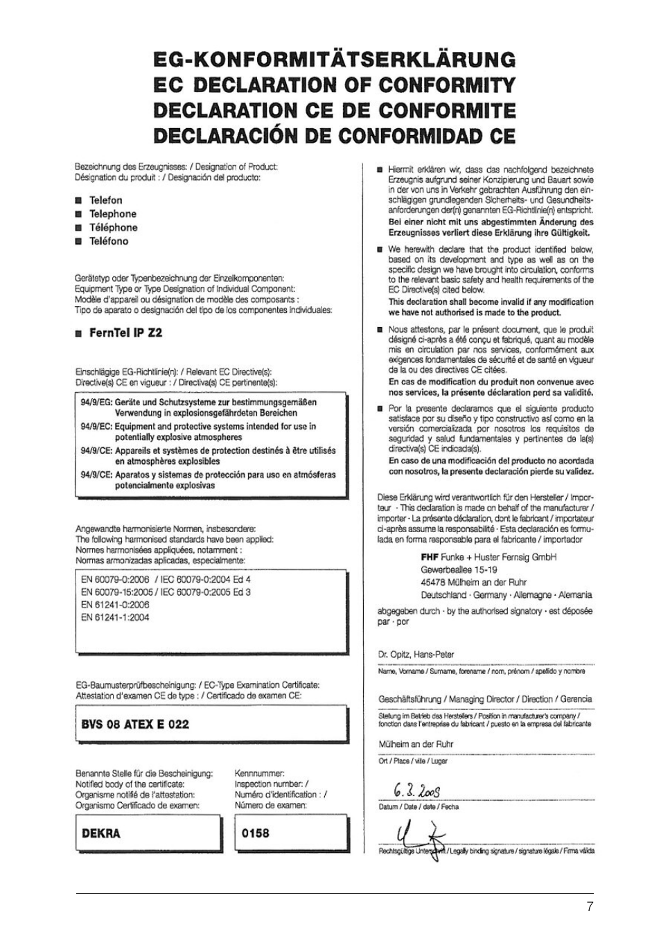 MEDC Ex FernTel IP User Manual | Page 7 / 8