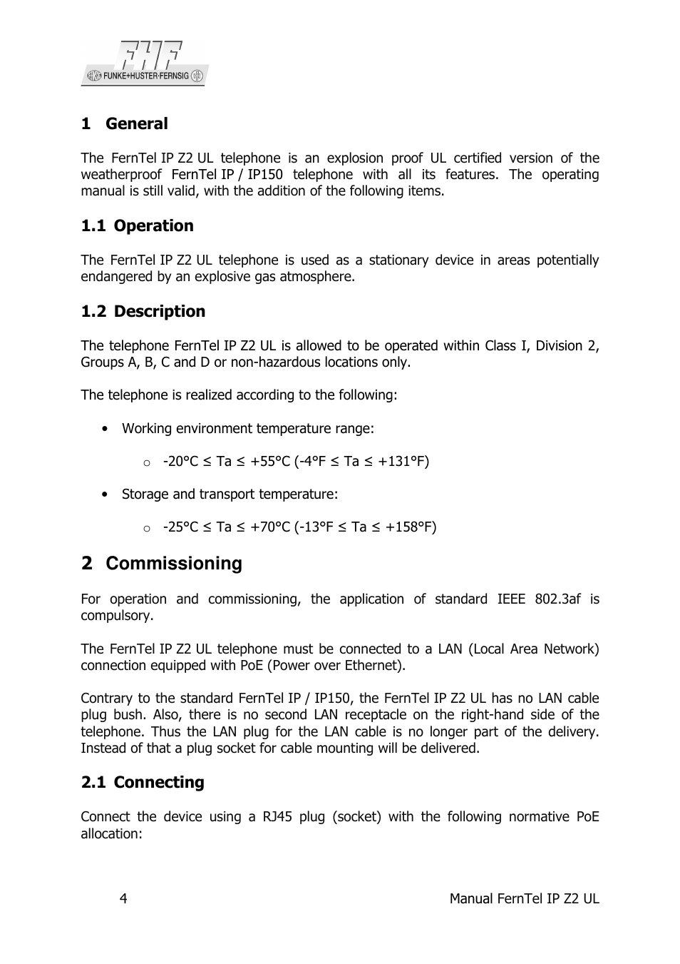 2 commissioning | MEDC Ex FernTel IP User Manual | Page 4 / 16