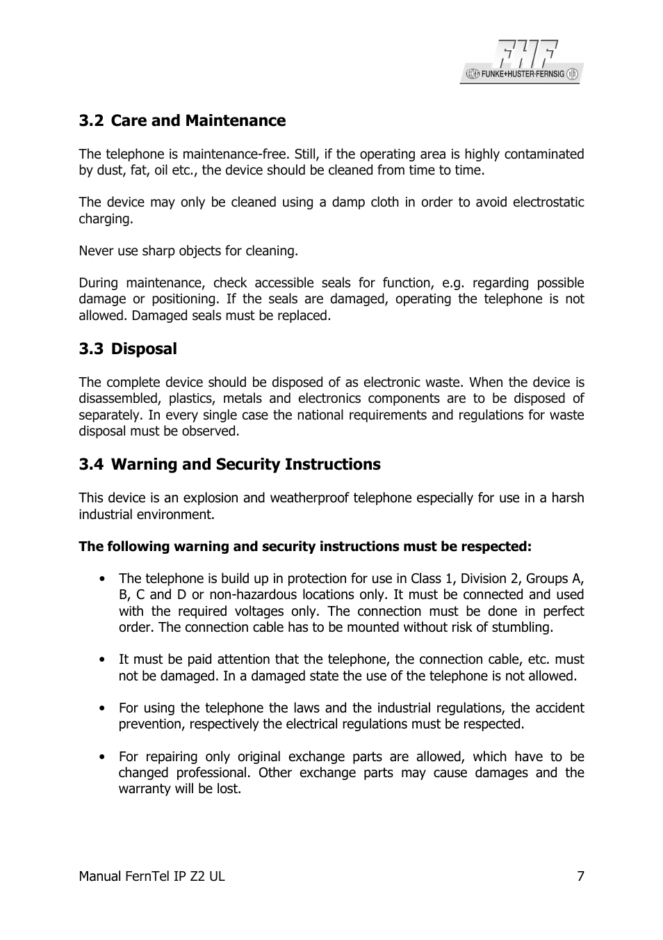 MEDC Ex FernTel IP User Manual | Page 7 / 16