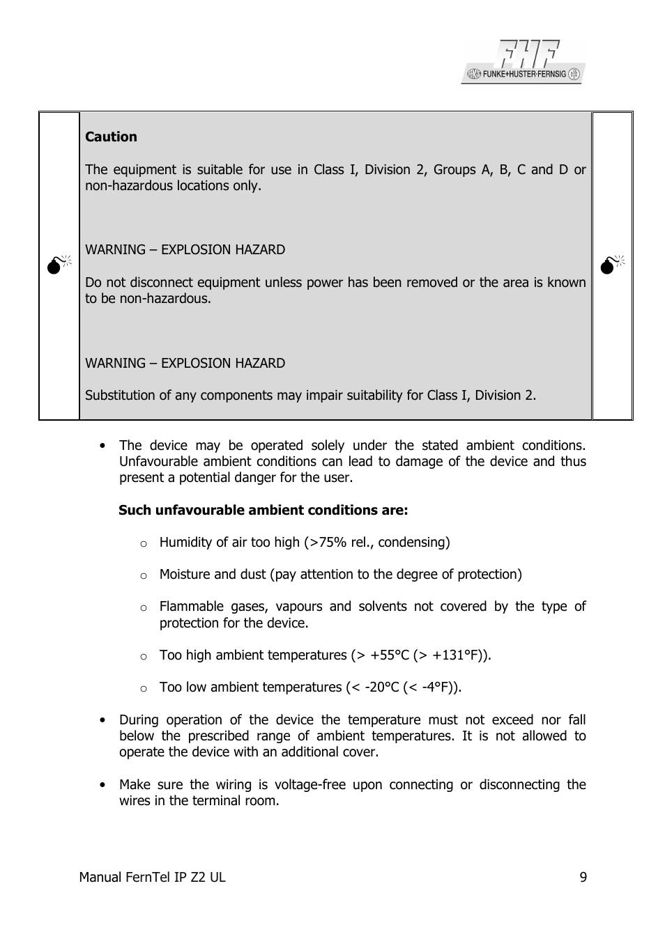 MEDC Ex FernTel IP User Manual | Page 9 / 16