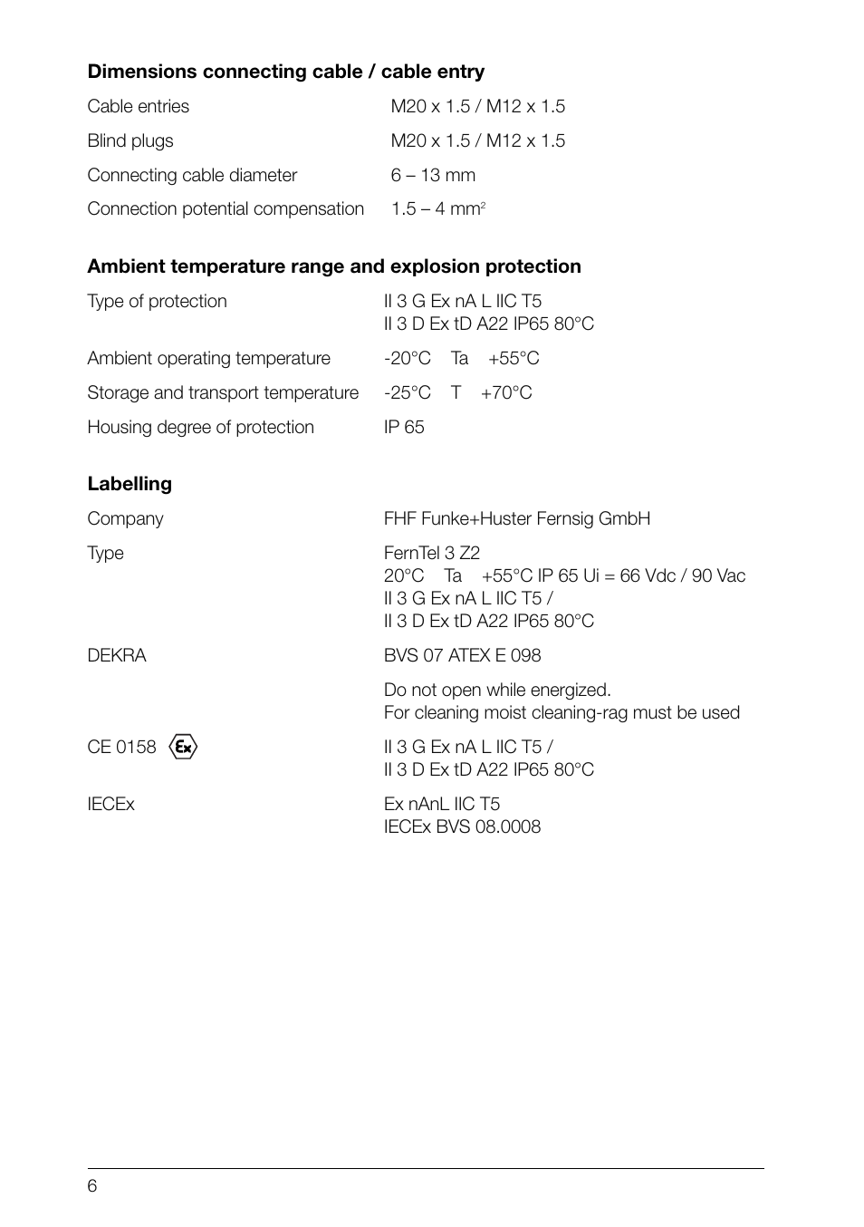 MEDC Ex FernTel User Manual | Page 6 / 8