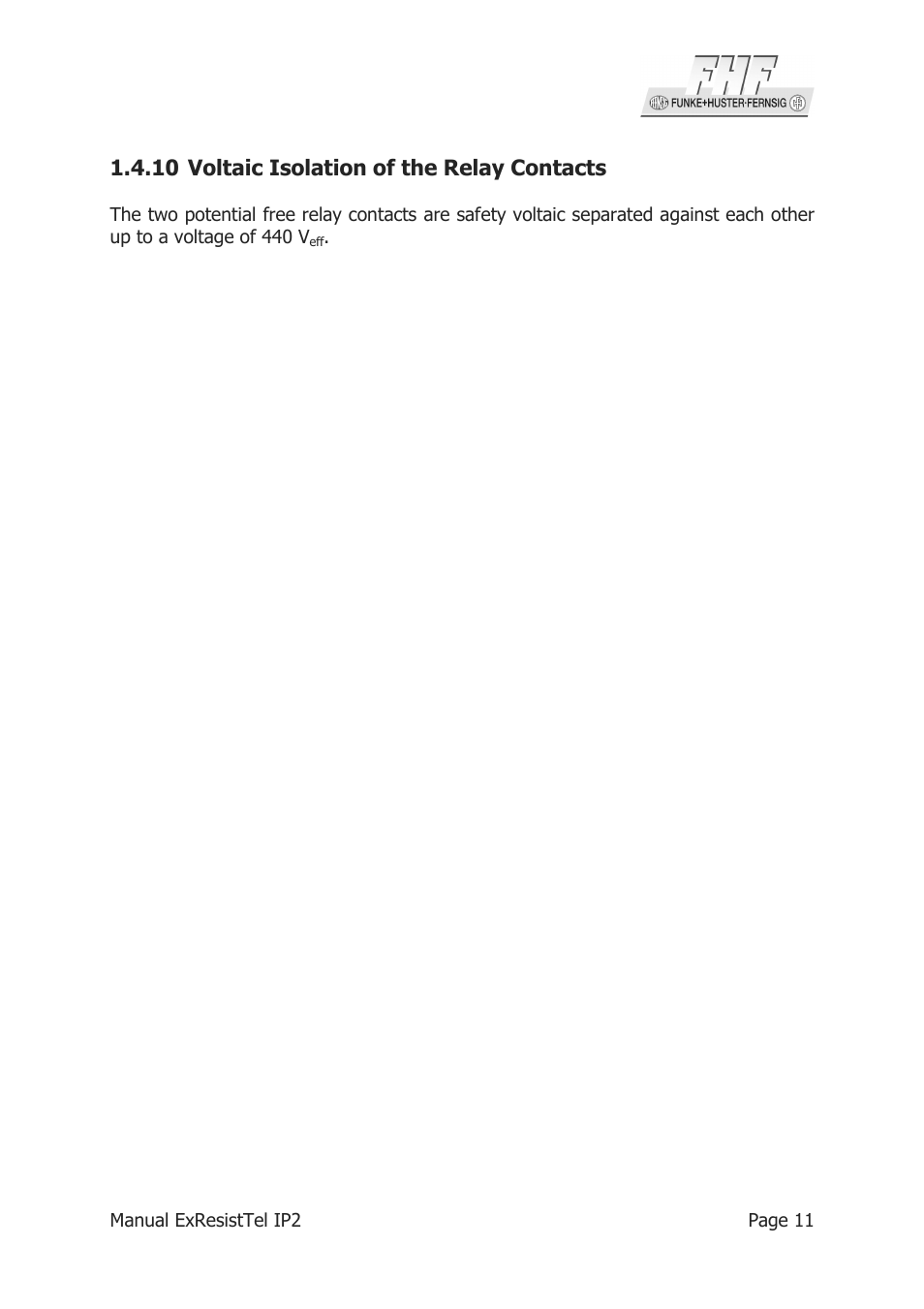 MEDC Ex ResistTel IP2 User Manual | Page 11 / 30