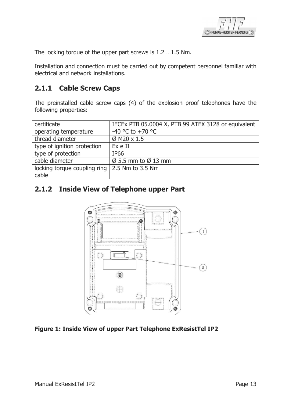 MEDC Ex ResistTel IP2 User Manual | Page 13 / 30