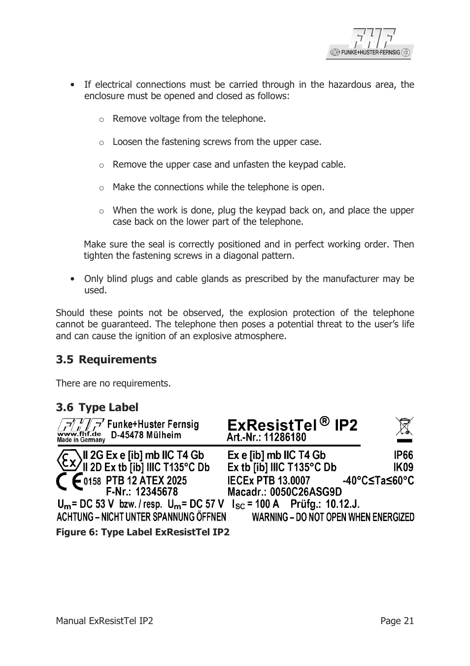 MEDC Ex ResistTel IP2 User Manual | Page 21 / 30