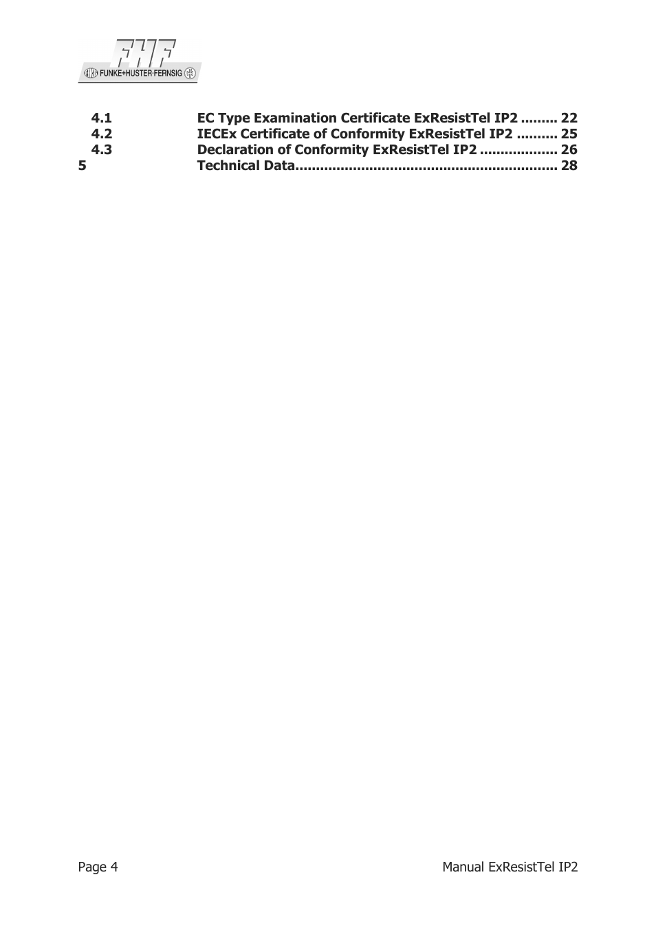 MEDC Ex ResistTel IP2 User Manual | Page 4 / 30