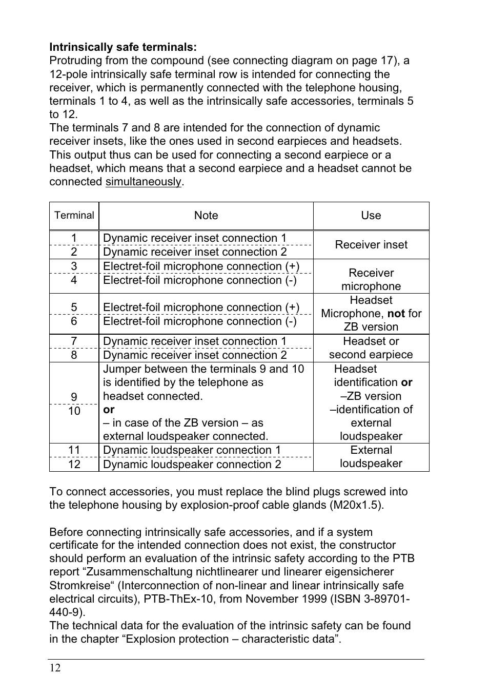 MEDC Ex ResistTel User Manual | Page 12 / 38