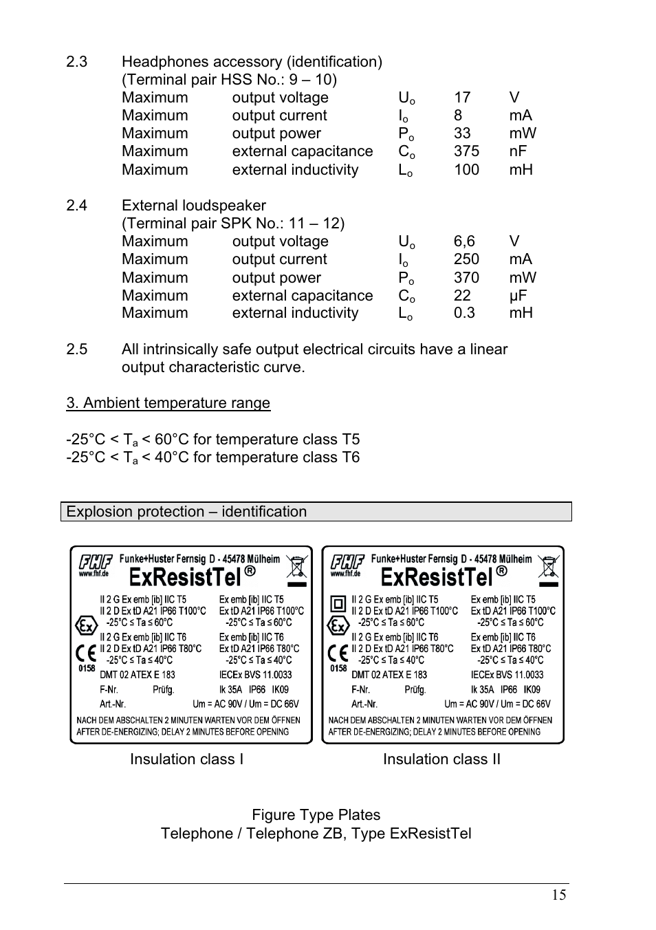 MEDC Ex ResistTel User Manual | Page 15 / 38