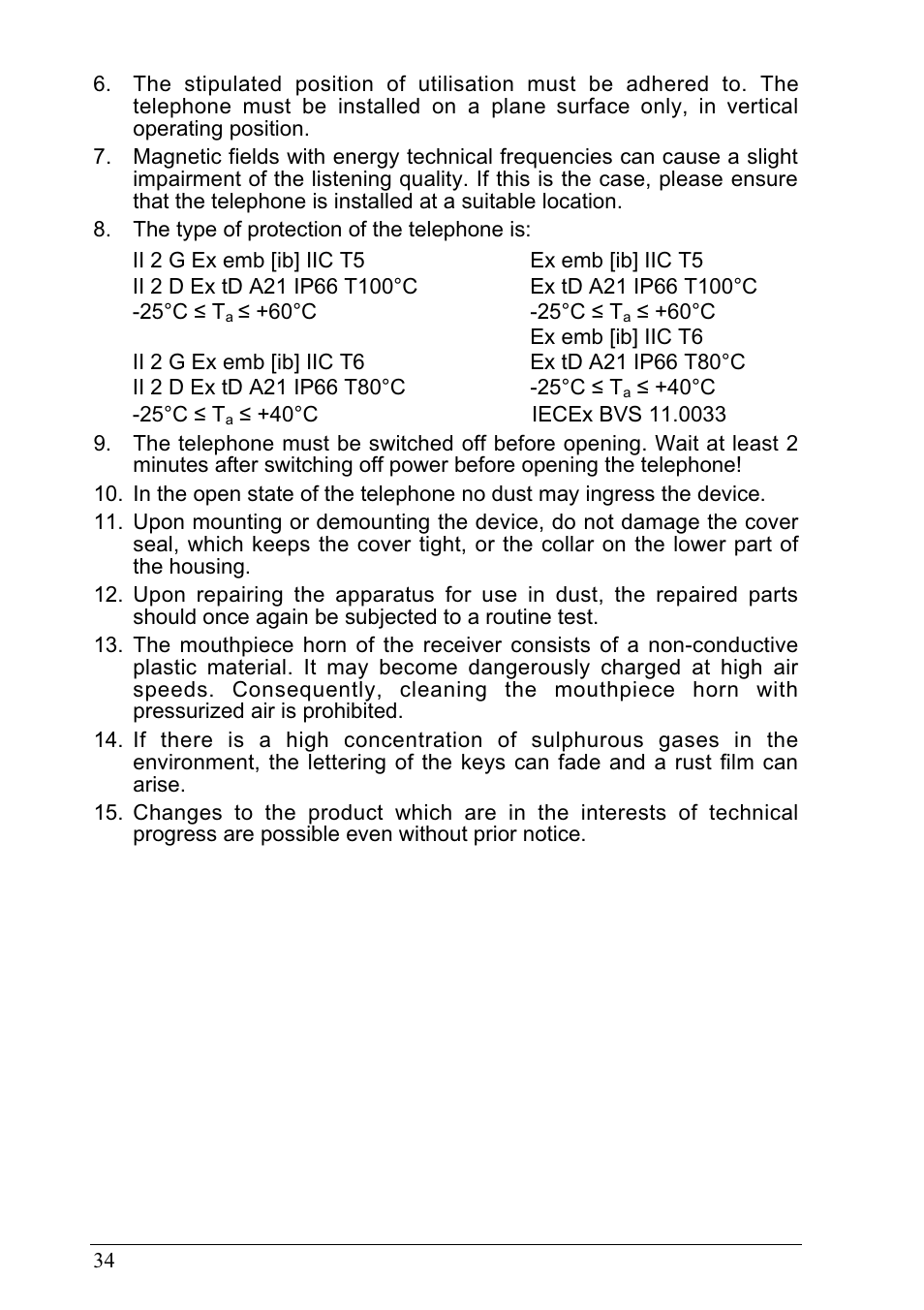 MEDC Ex ResistTel User Manual | Page 34 / 38