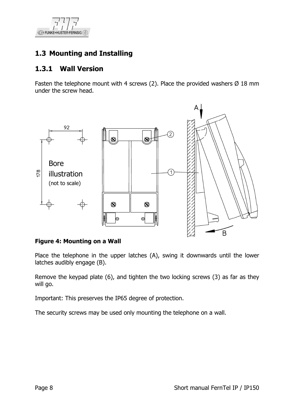 Bore illustration | MEDC Weatherproof FernTel IP User Manual | Page 8 / 22