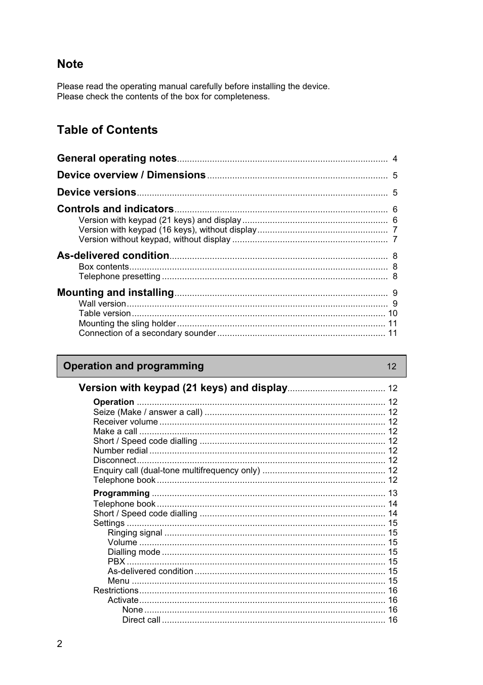 MEDC Weatherproof FernTel User Manual | Page 2 / 28