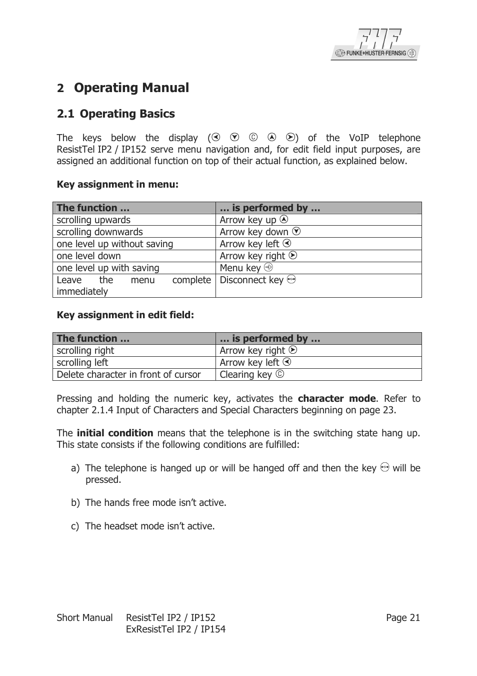 Operating manual | MEDC Weatherproof ResistTel IP User Manual | Page 21 / 40