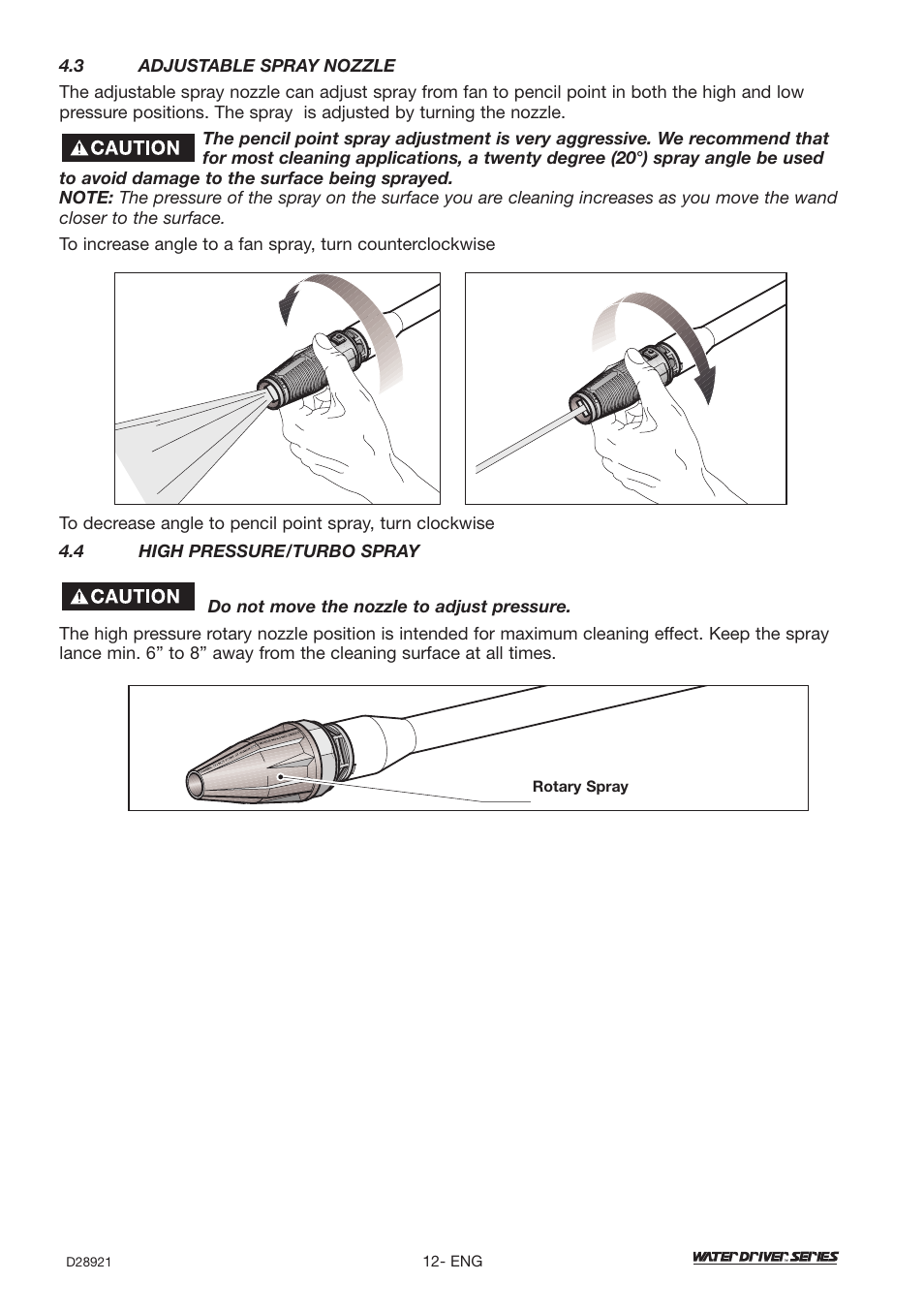 DeVillbiss Air Power Company Water Driver WD1600E User Manual | Page 12 / 60