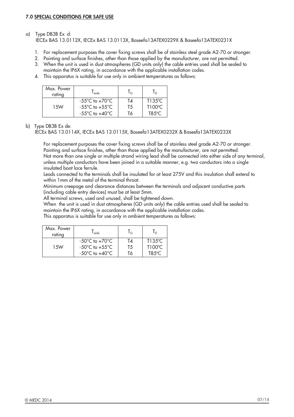 MEDC DB3B User Manual | Page 15 / 56