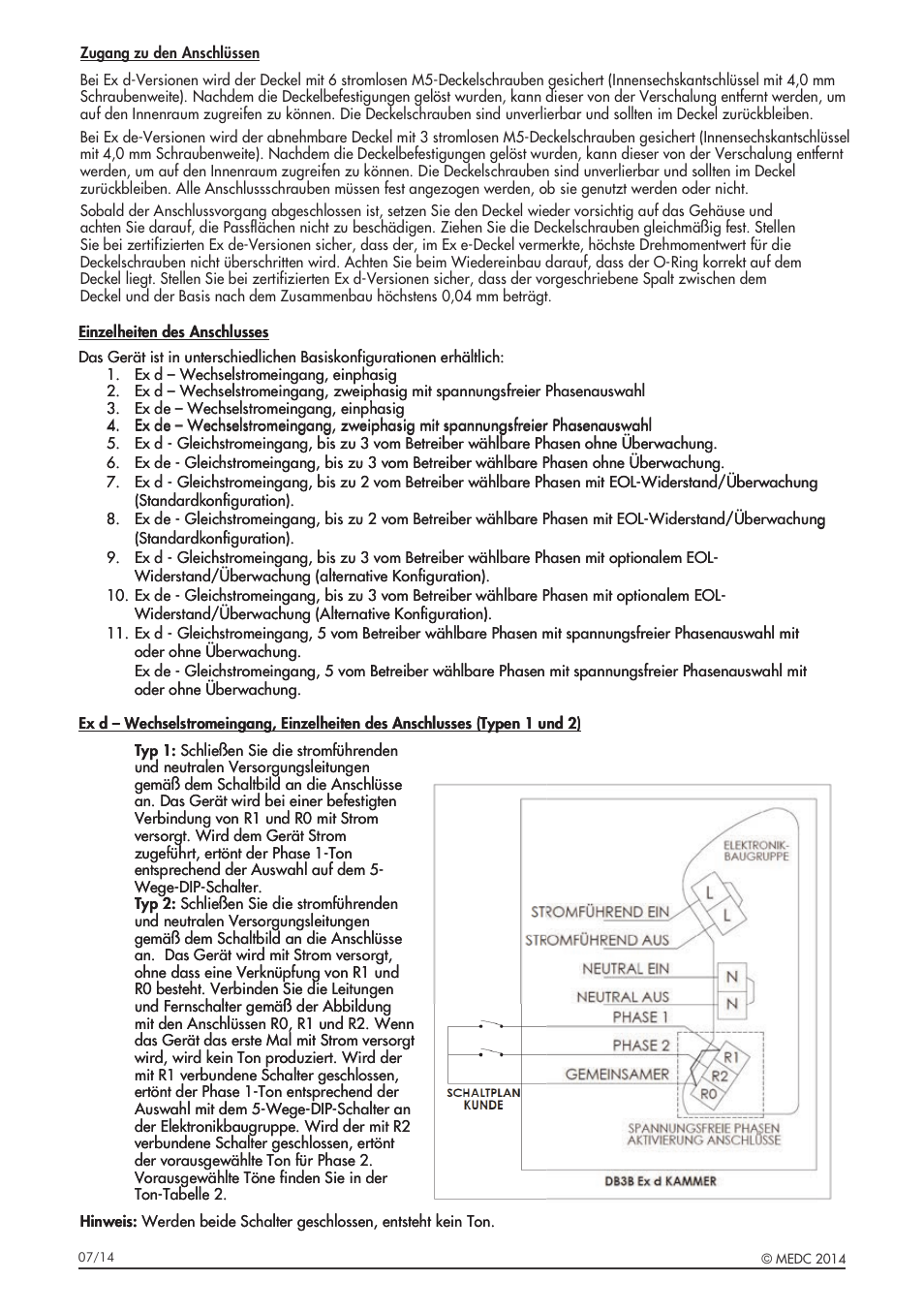 MEDC DB3B User Manual | Page 30 / 56