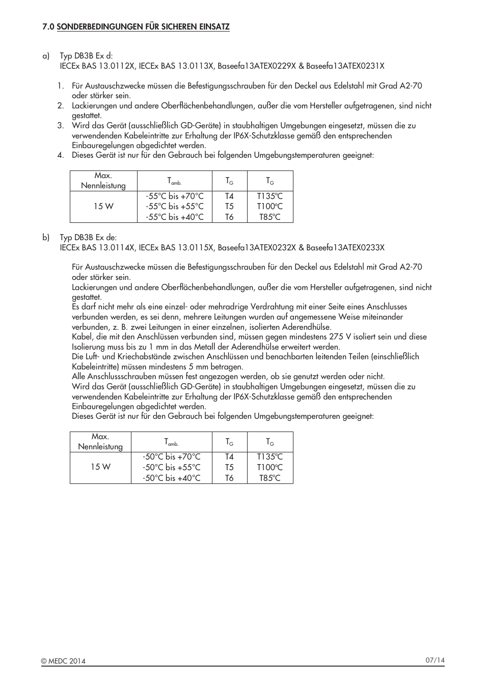 MEDC DB3B User Manual | Page 41 / 56