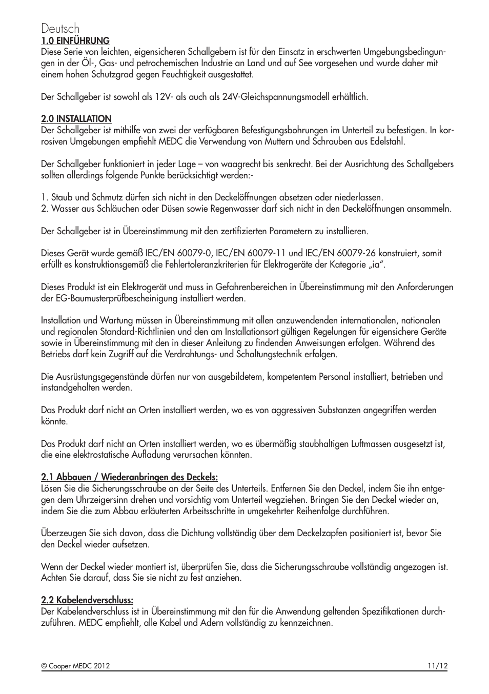Deutsch | MEDC DB5 User Manual | Page 13 / 24