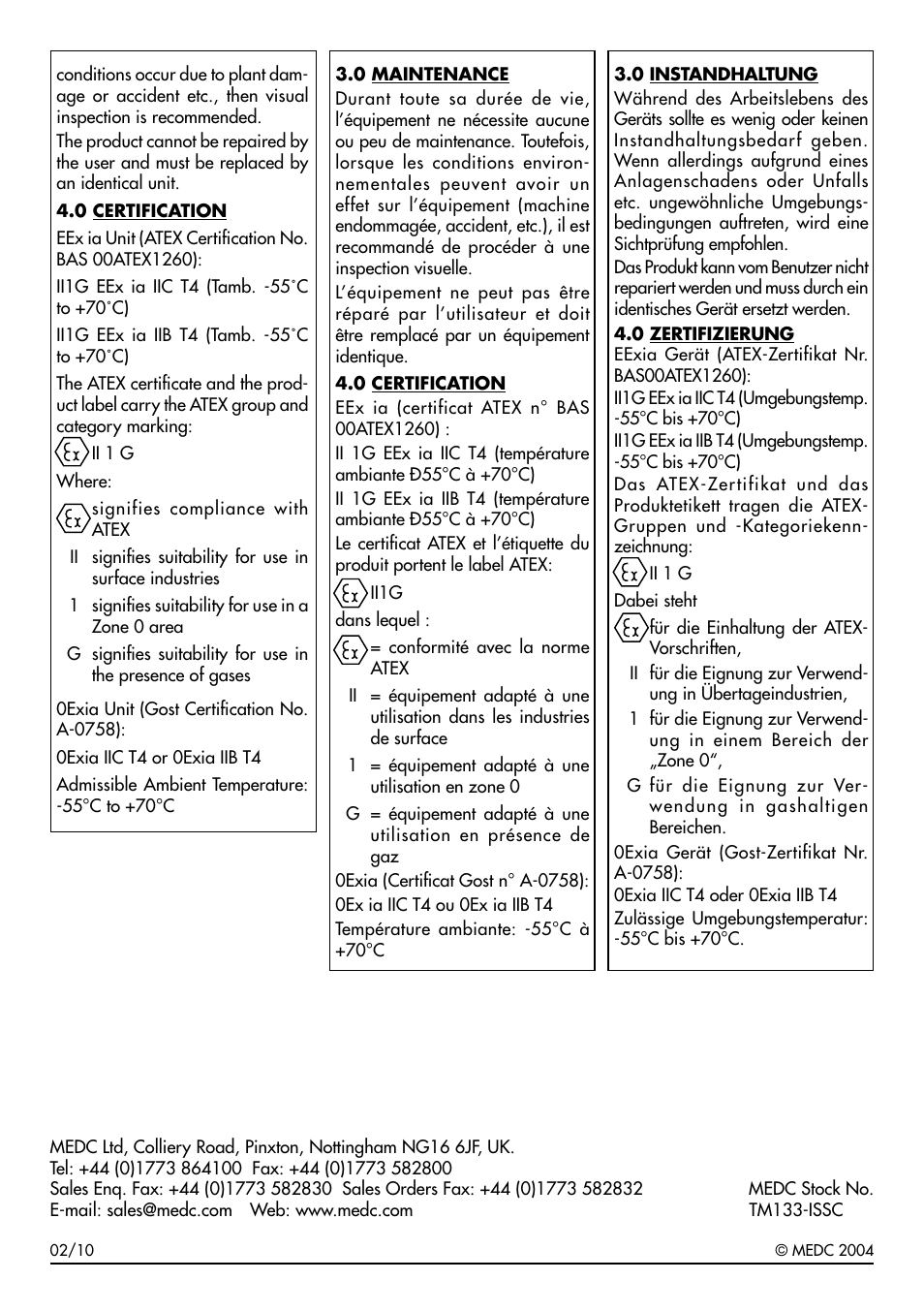 MEDC DB7 User Manual | Page 4 / 4