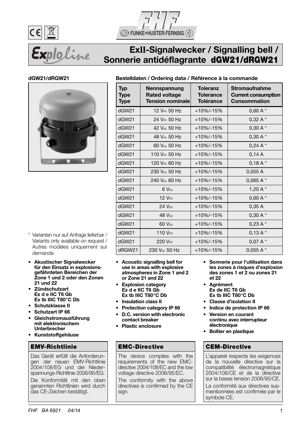 MEDC dGW 21 User Manual | 8 pages