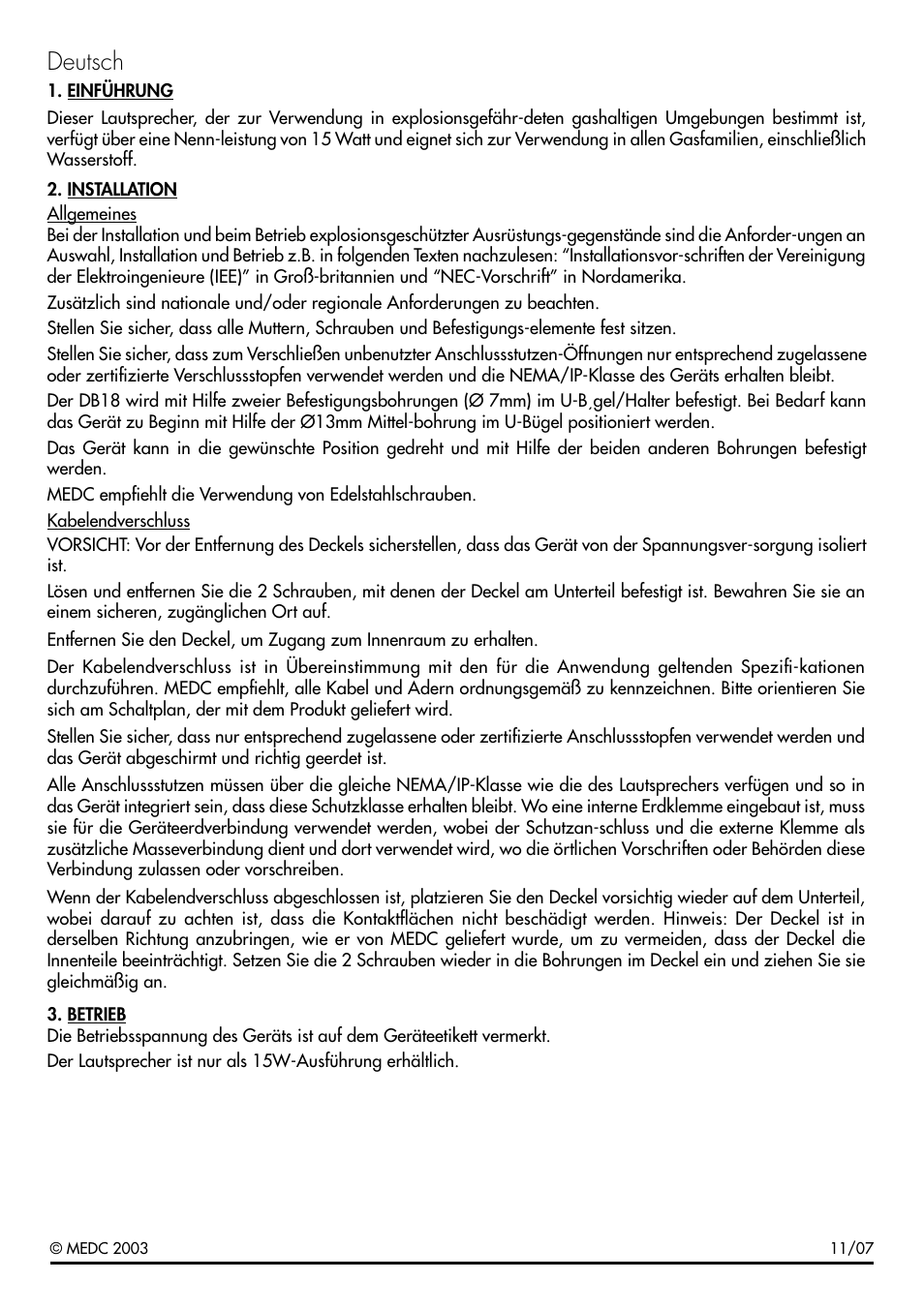 Deutsch | MEDC DB18 User Manual | Page 7 / 12
