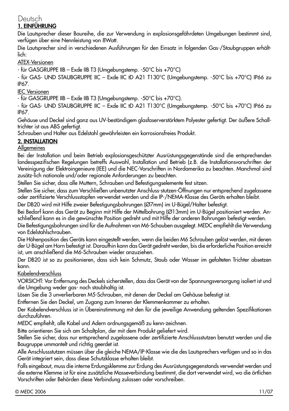 Deutsch | MEDC DB20 User Manual | Page 9 / 16