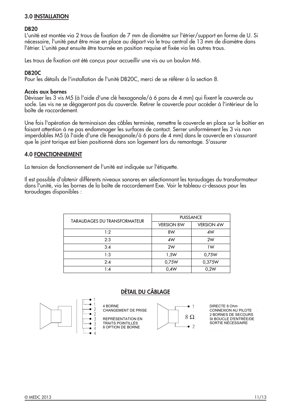 MEDC DB20C User Manual | Page 11 / 32