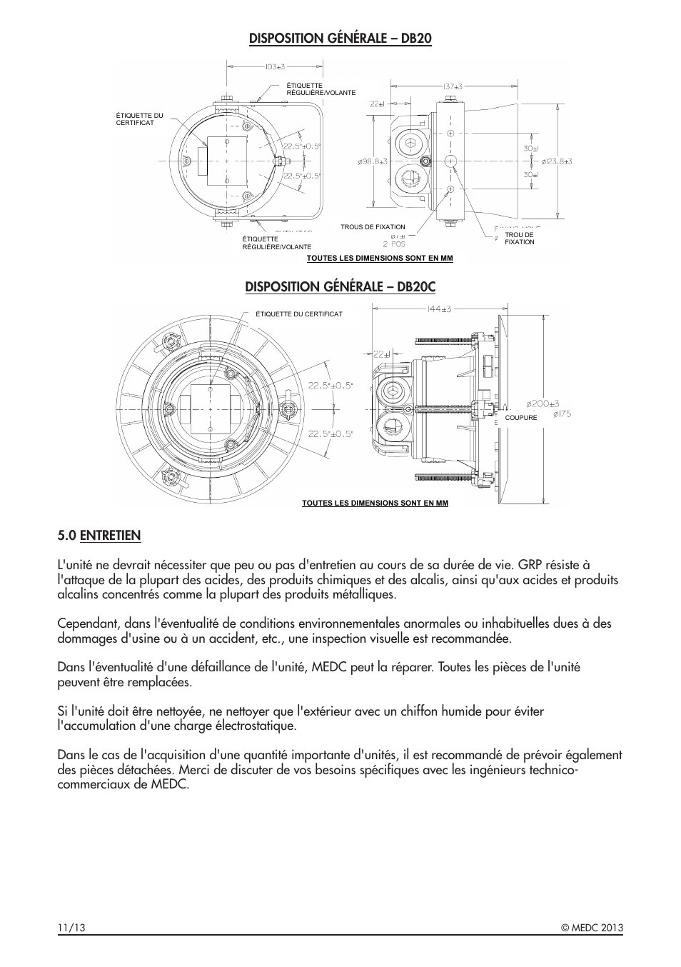 MEDC DB20C User Manual | Page 12 / 32