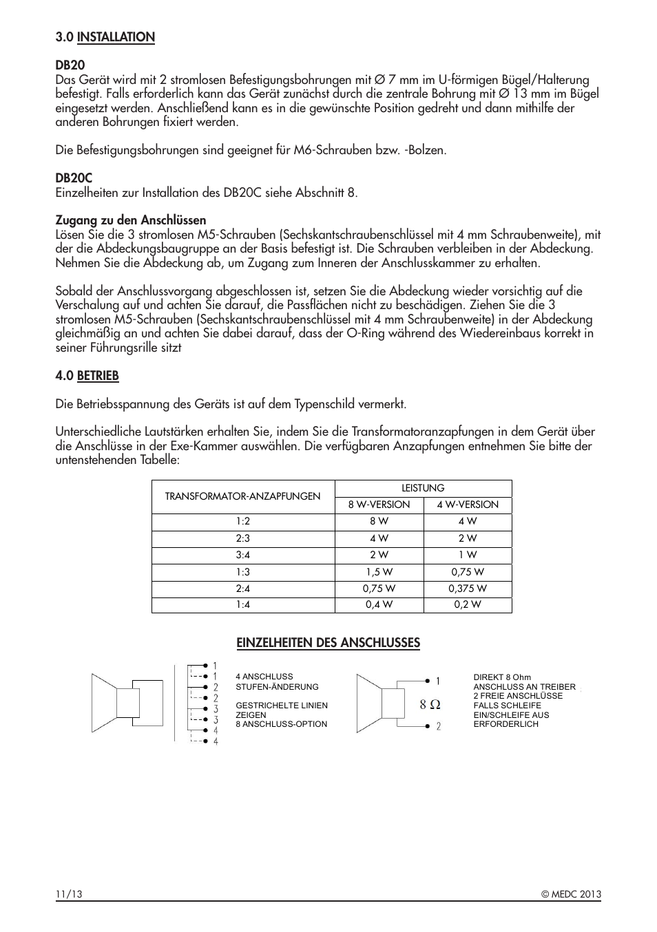 MEDC DB20C User Manual | Page 18 / 32