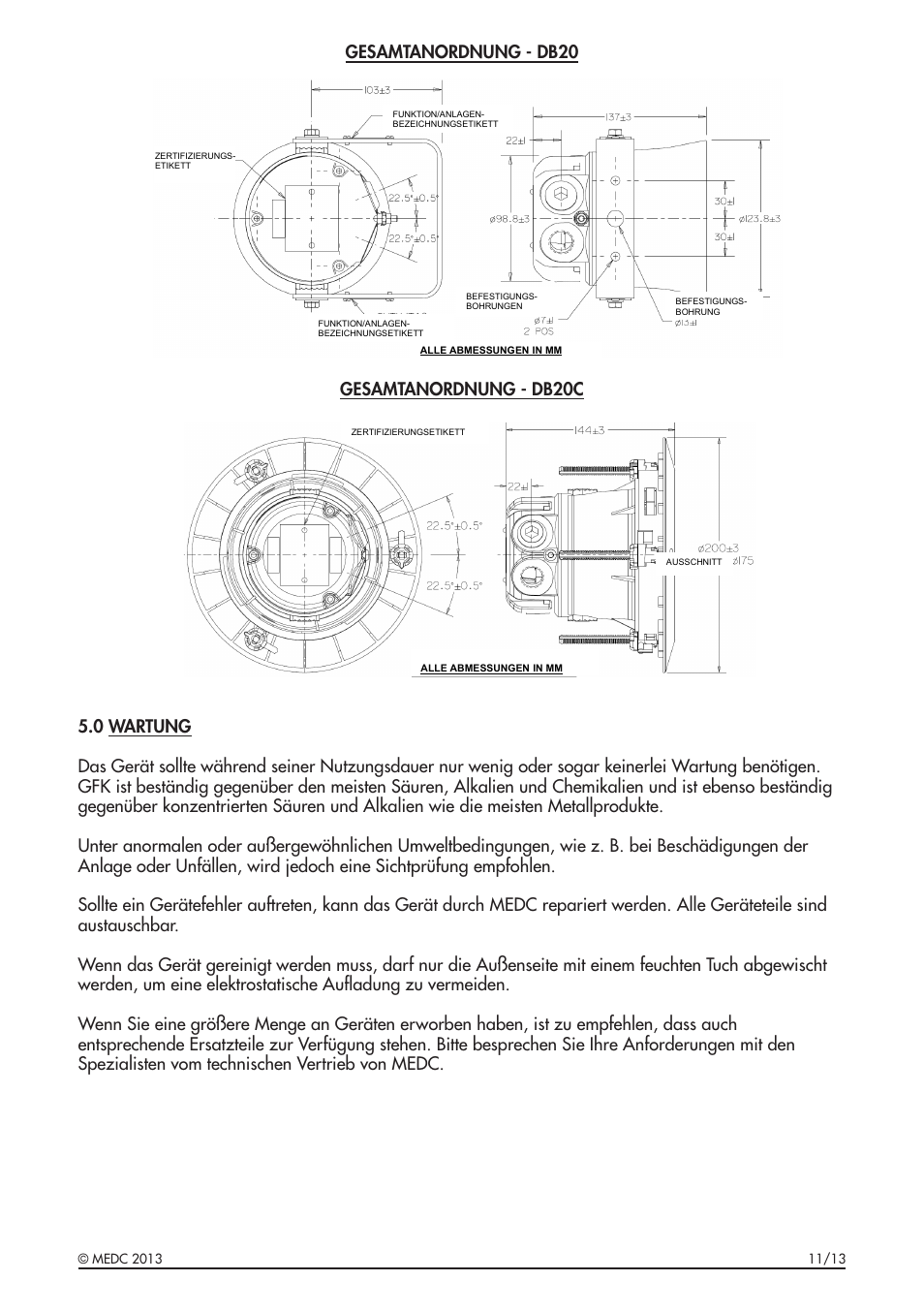 MEDC DB20C User Manual | Page 19 / 32