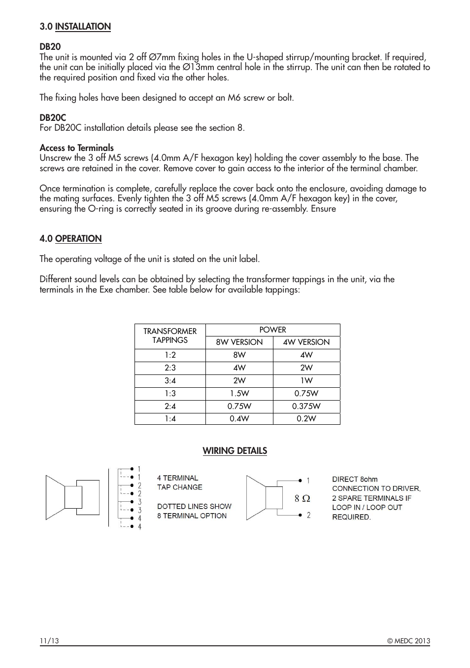 MEDC DB20C User Manual | Page 4 / 32