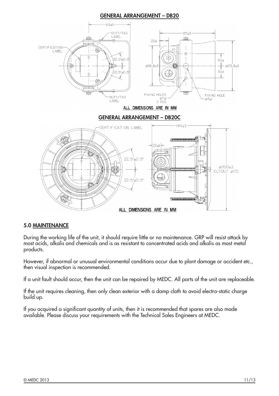 MEDC DB20C User Manual | Page 5 / 32