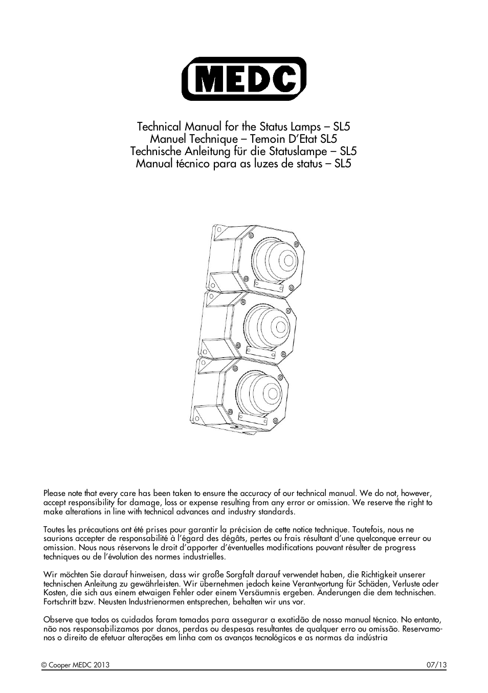 MEDC SL5 User Manual | 20 pages