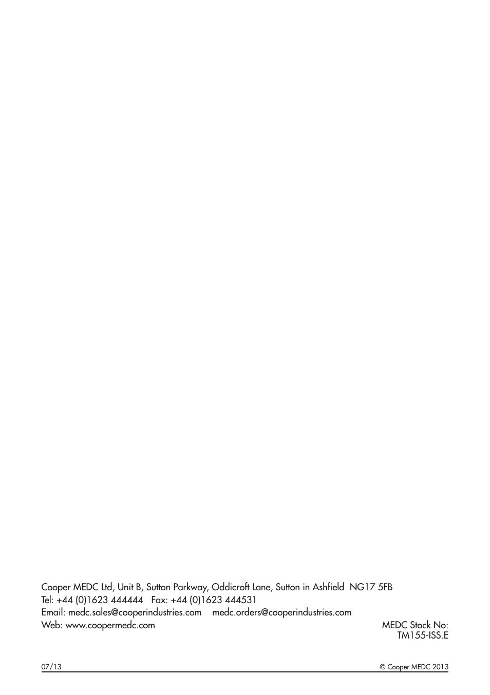 MEDC SL5 User Manual | Page 20 / 20
