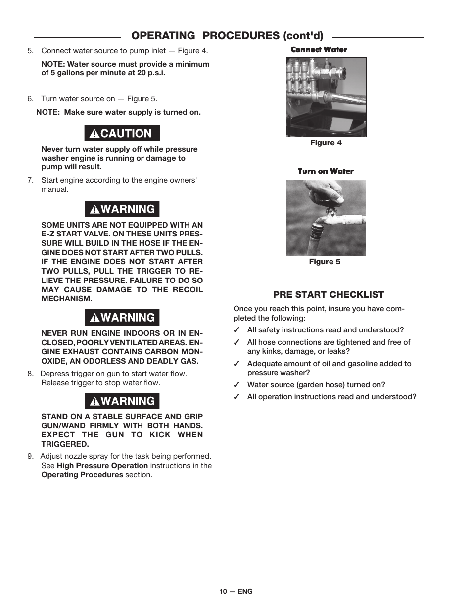 Operating procedures (cont'd) | DeVillbiss Air Power Company D21684 User Manual | Page 10 / 24