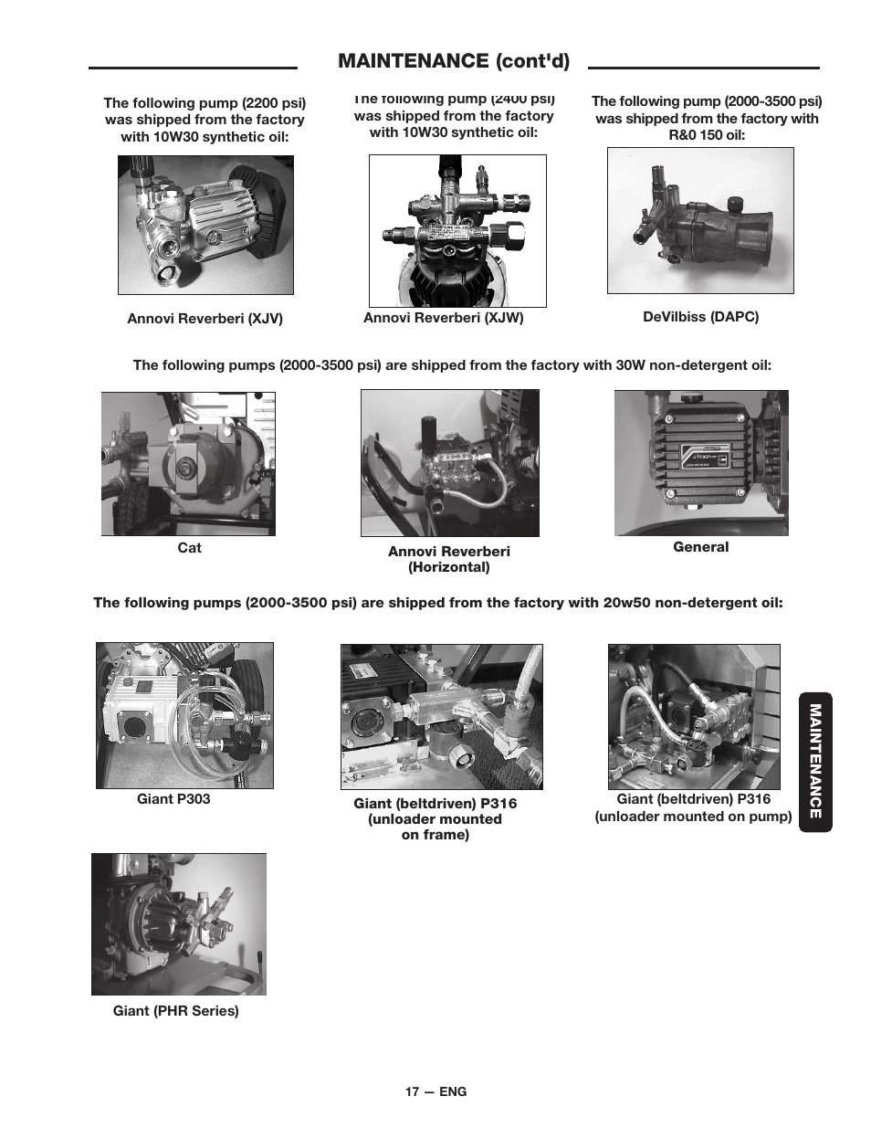 Maintenance (cont'd) | DeVillbiss Air Power Company D21684 User Manual | Page 17 / 24