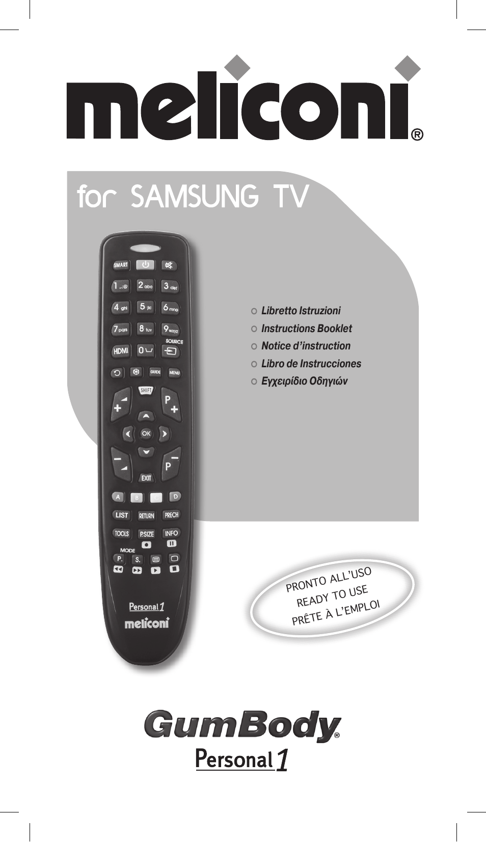 Meliconi Gumbody Personal 1 for SAMSUNG User Manual | 20 pages
