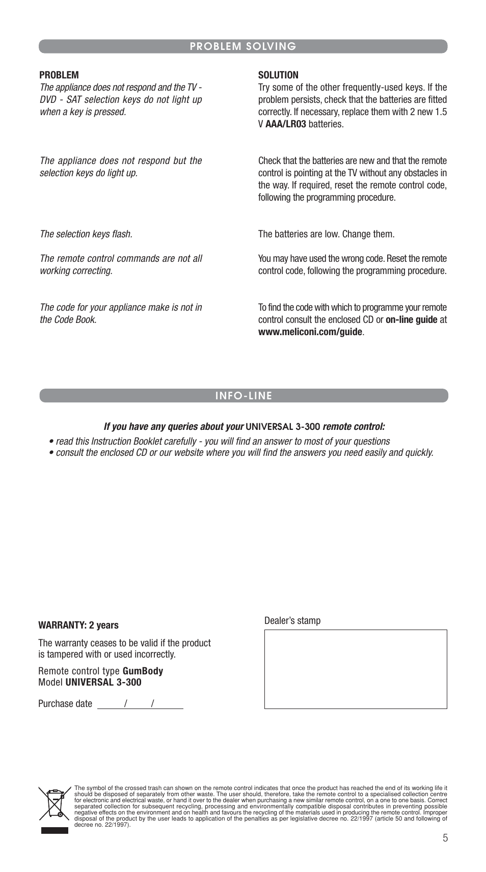 Meliconi GumBody Universal 3-300 User Manual | Page 5 / 5